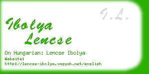 ibolya lencse business card